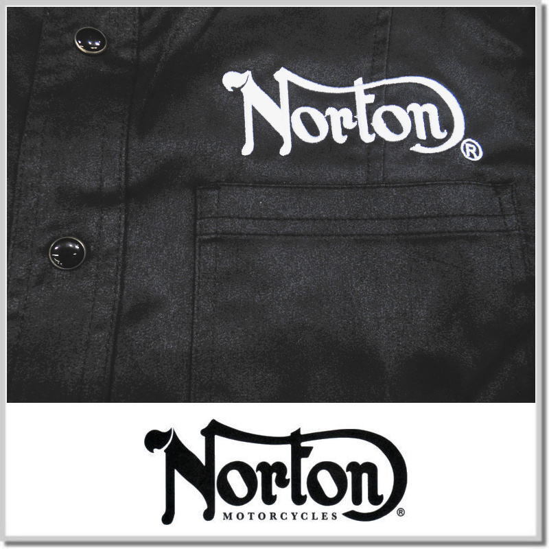 新品未使用！ ノートン Norton 撥水 STRETCH FAKE SUEDE シャツ 243N1503-09(BLACK)-L フェイクスエードシャツ_画像3