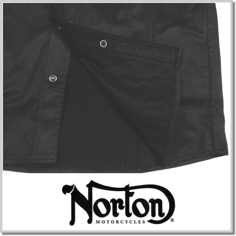 新品未使用！ ノートン Norton 撥水 STRETCH FAKE SUEDE シャツ 243N1503-09(BLACK)-L フェイクスエードシャツ_画像6