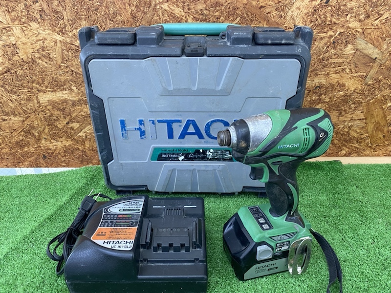 △ B10-26 コードレスインパクトドライバ HITACHI 日立工機 WH18DBAL2 18V バッテリ×1 中古品