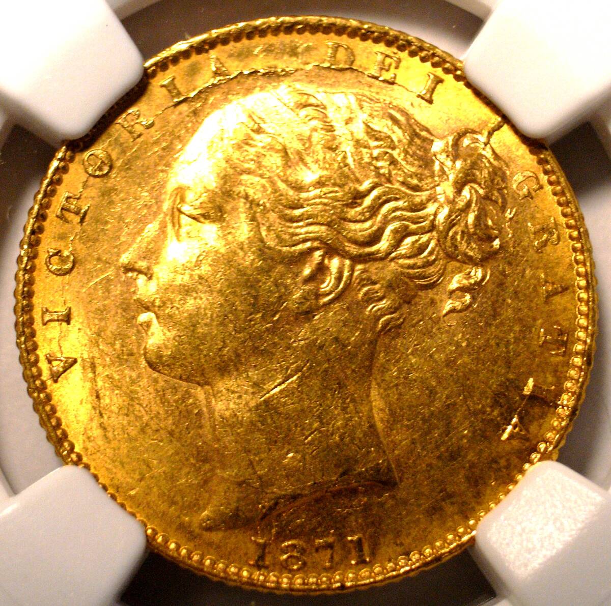 1871 イギリス 1ソブリン金貨 ヤングビクトリア女王 NGC MS61 1871 イギリス 1ソブリン金貨 ヤングビクトリア女王 NGC MS61