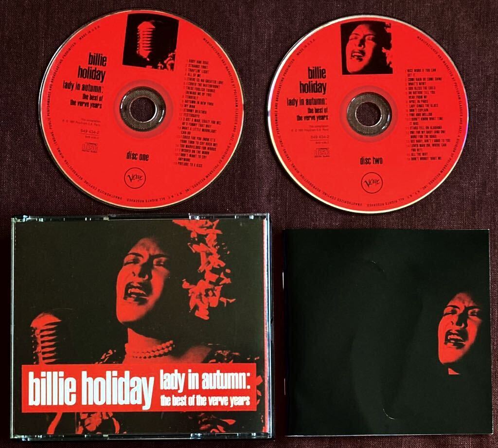 2枚組CD/ビリー・ホリデイ/BILLIE HOLIDAY/VERVEレーベル時代/名唱集/35曲収録/ジミー・ロウルズ/バーニー・ケッセル/ベン・ウェブスター46