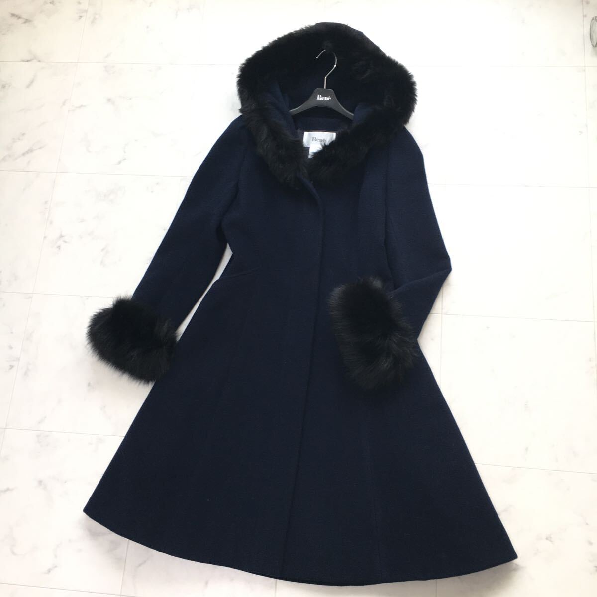 美品 Rene ルネ プリンセス ファー ウール コート 送料無料 美品 Rene ルネ プリンセス ファー ウール コート 送料無料