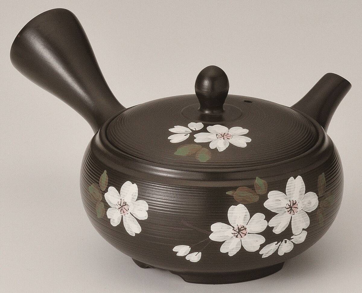常滑焼！ 竹春 ☆窯変つば丸さくら急須☆ Ｙ530 新品 茶器 お茶 煎茶 深蒸し ほうじ茶 ポット ギフト