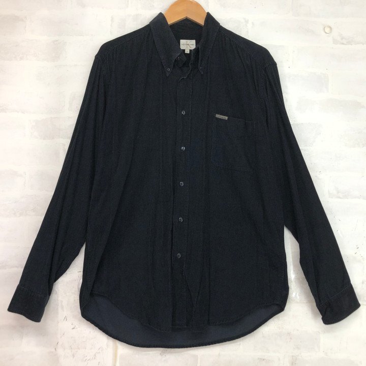 Calvin Klein Jeans カルバンクライン CK コーデュロイ生地 長袖シャツ SIZE: M メンズ ブラック MH632024100514