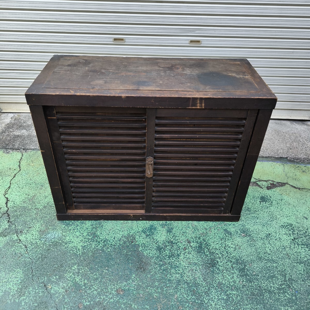 ♪【昭和レトロ 飾り棚】レトロ 目安サイズ 幅約91×奥行41×高さ69cm 収納棚 和家具 アンティーク 木製 コレクション 収納 194-56