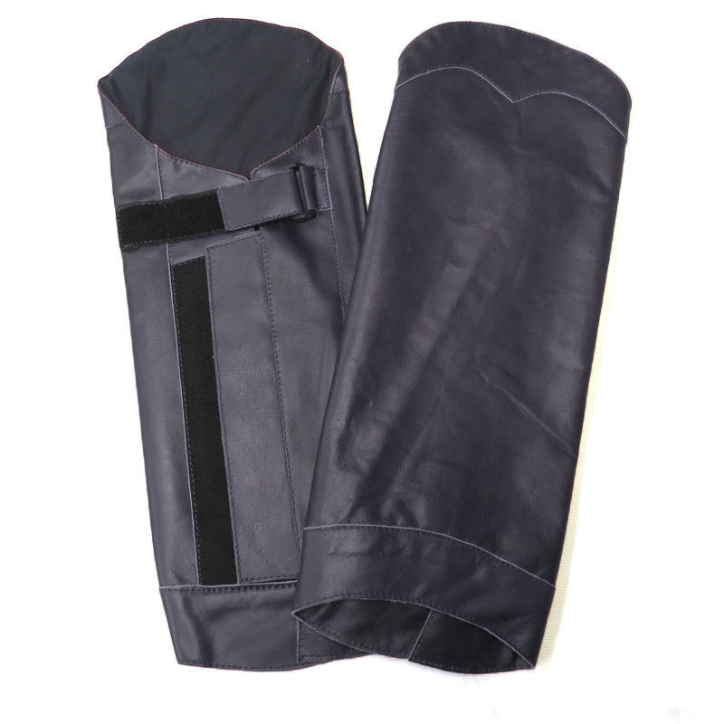 【HEAVY】（Lサイズ） プレーンレッグチャップス　ブラック　モトブルーズ　LEG CHAPS