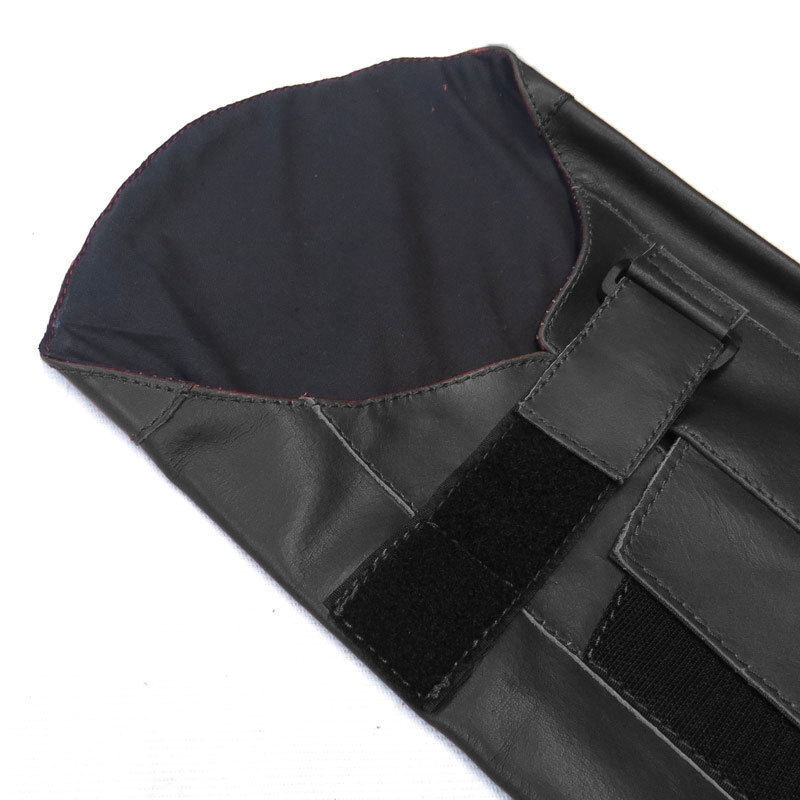 【HEAVY】（Lサイズ） プレーンレッグチャップス　ブラック　モトブルーズ　LEG CHAPS