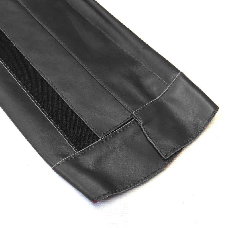 【HEAVY】（Lサイズ） プレーンレッグチャップス　ブラック　モトブルーズ　LEG CHAPS