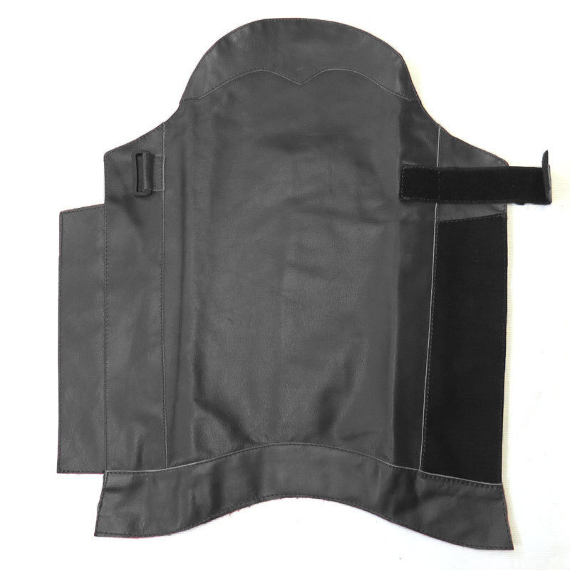 【HEAVY】（Lサイズ） プレーンレッグチャップス　ブラック　モトブルーズ　LEG CHAPS