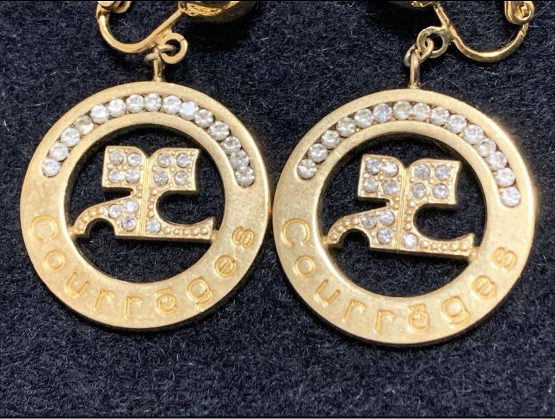 COURREGES серьги Courreges Logo стразы популярный 