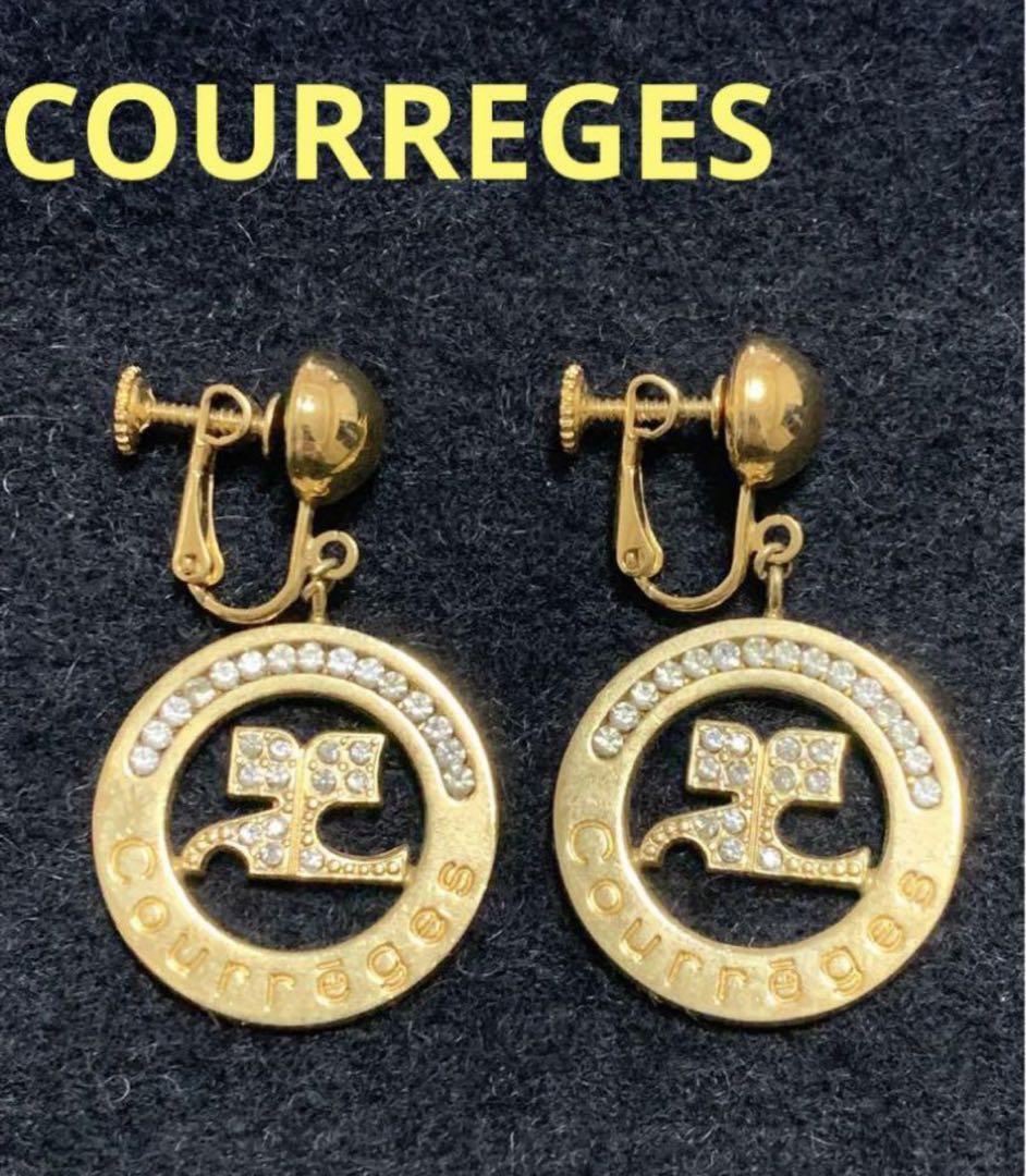 COURREGES серьги Courreges Logo стразы популярный 