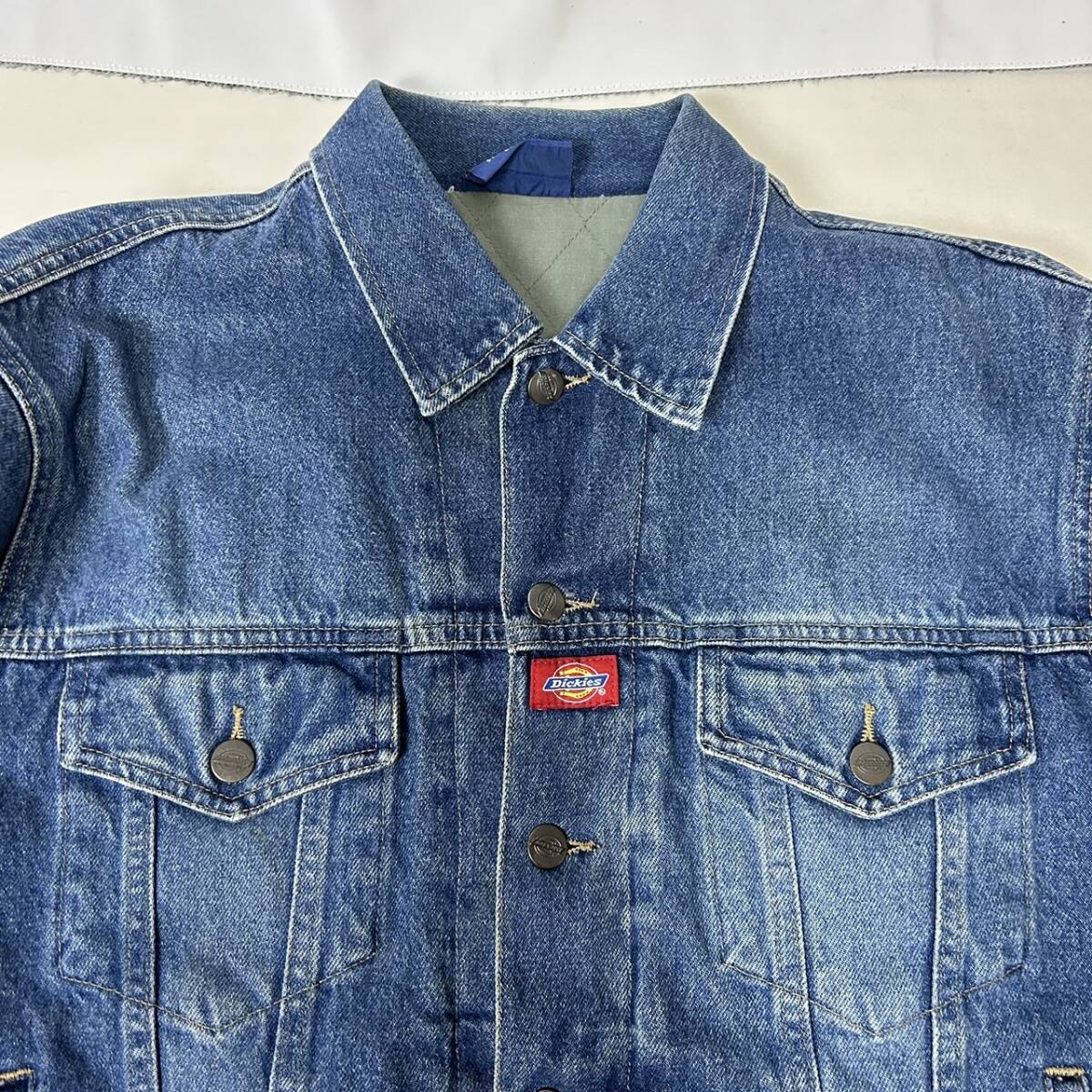 90s Dickies ディッキーズ 裏地キルティング デニムジャケット 90s Dickies ディッキーズ 裏地キルティング デニムジャケット