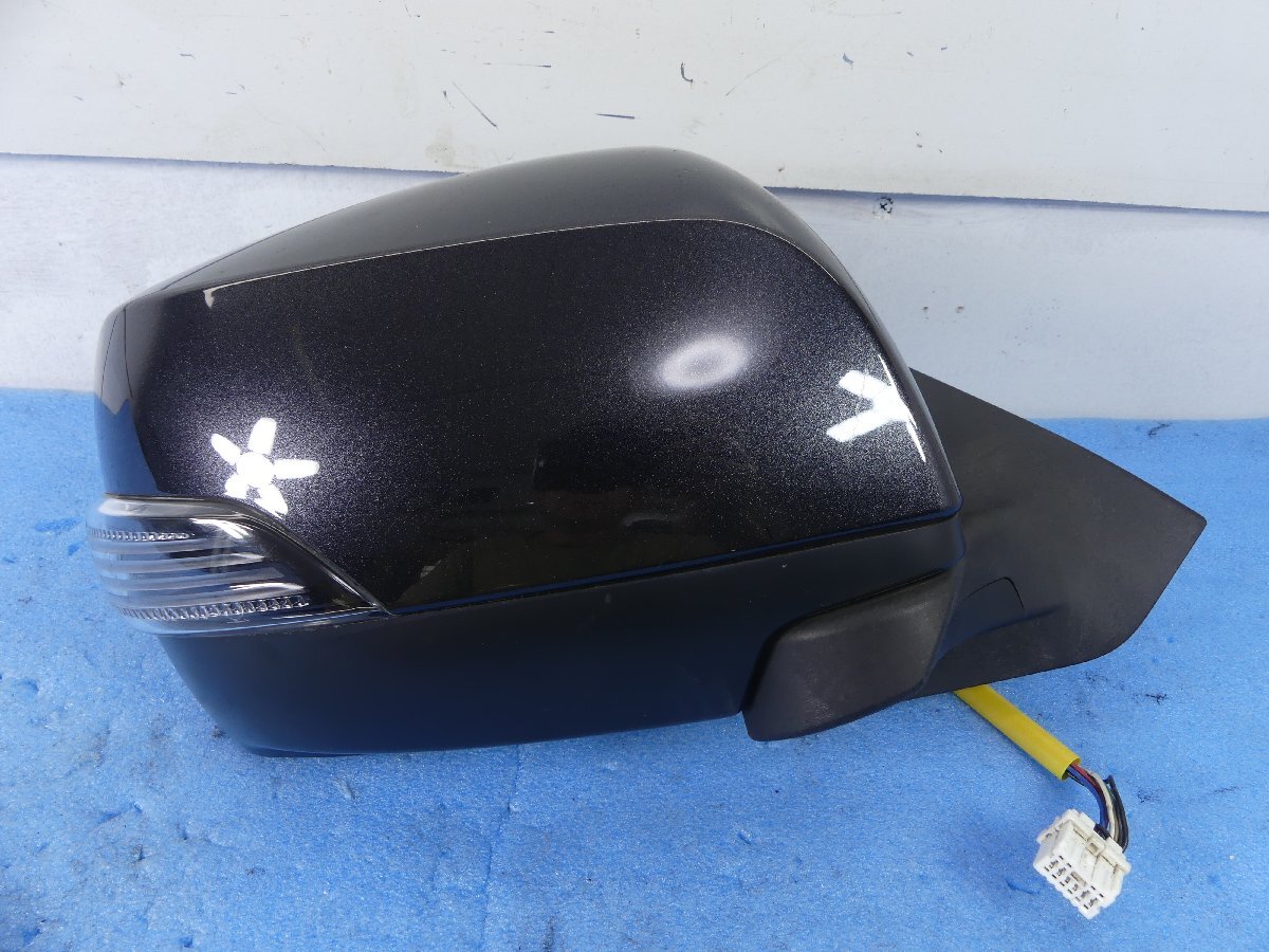 A6078 D スバル エクシーガ YAM 純正 ドアミラー サイドミラー ミラー 右 運転席 9P 9ピン 61K グレー YA　26