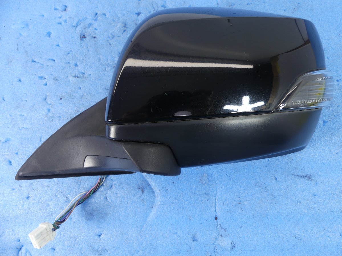 A6144 D スバル レガシィ BRM 純正 ドアミラー サイドミラー 左 助手席 D4S 黒 ブラック 9P 9ピン BR BM　35
