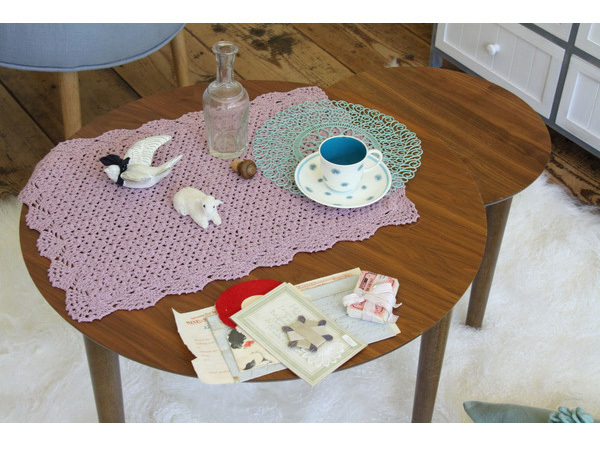  восток . Tom te раунд ne -тактный стол Brown M:φ60×H43 S:φ37×H38 TAC-224WAL круг стол комплект стол производитель прямая поставка бесплатная доставка 