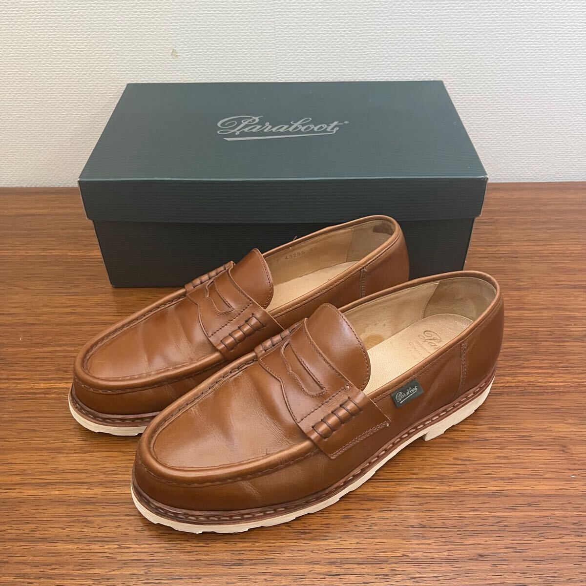 パラブーツ Paraboot ランス Reims キャメル サドルローファー UK8 パラブーツ Paraboot ランス Reims キャメル サドルローファー UK8