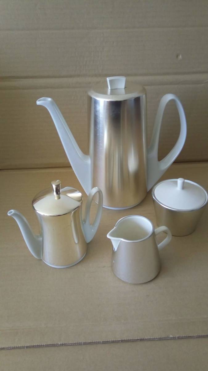 ドイツ製 メリタ アルミ製コジー 紅茶 コーヒーポット 4点 ドイツ製 メリタ アルミ製コジー 紅茶 コーヒーポット 4点