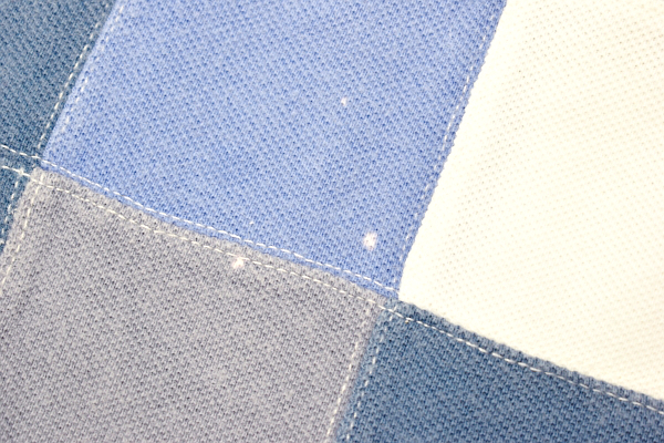 Y-8149★送料無料★RALPH LAUREN ラルフローレン★激レア貴重柄 正規品 ポニーロゴ刺繍 鹿の子 パッチワーク 半袖 ポロシャツ Ｌ_画像7