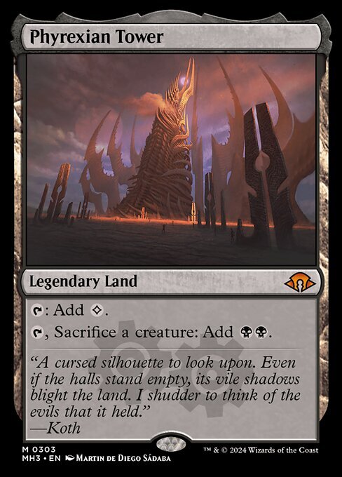 MTG ■土地/英語版■ (303)《ファイレクシアの塔/Phyrexian Tower》MH3 土地R