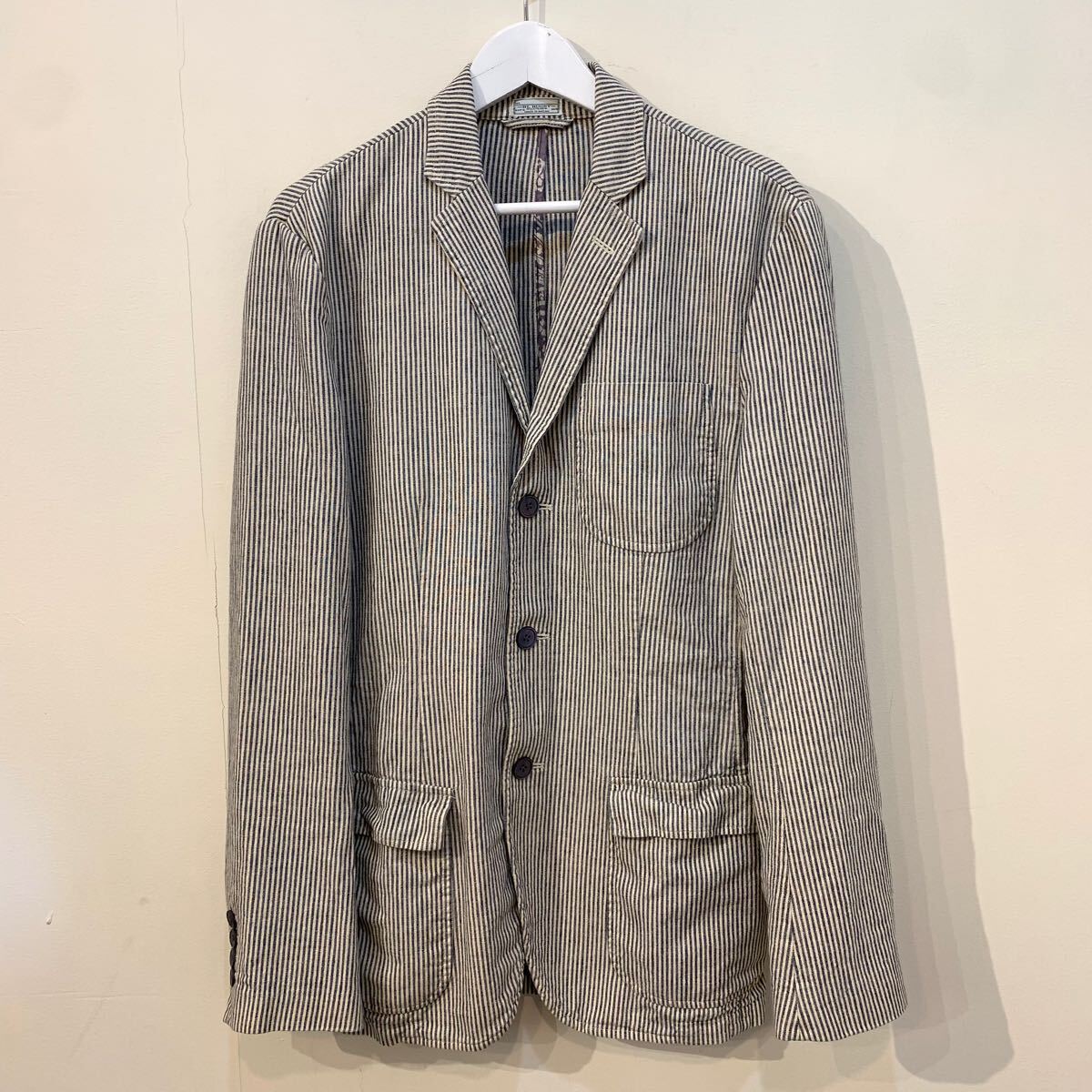 Ralph Lauren RUGBY cotton linen stripe jacket ラルフローレン Ralph Lauren RUGBY cotton linen stripe jacket ラルフローレン