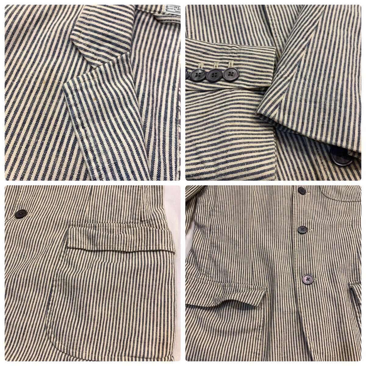 Ralph Lauren RUGBY cotton linen stripe jacket ラルフローレン Ralph Lauren RUGBY cotton linen stripe jacket ラルフローレン