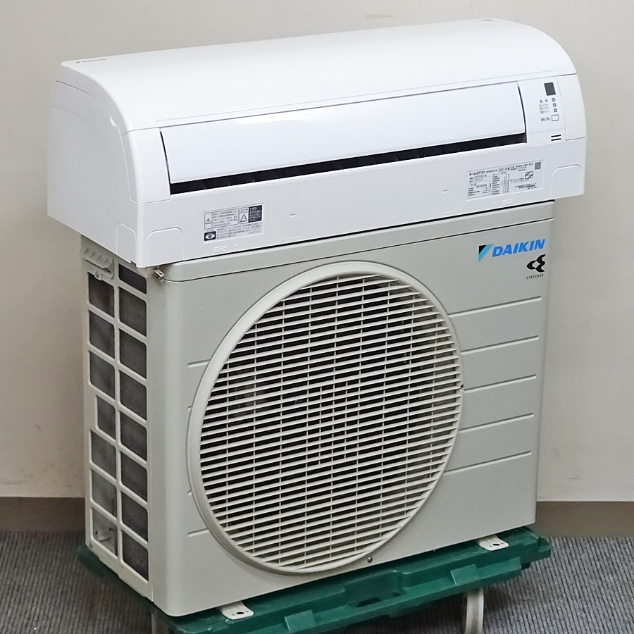 DAIKIN【S22YTES-W】ダイキン ストリーマ空気清浄 内部クリーン おやすみ運転 ルームエアコン 2.2kW おもに6畳用 2021年製 中古品