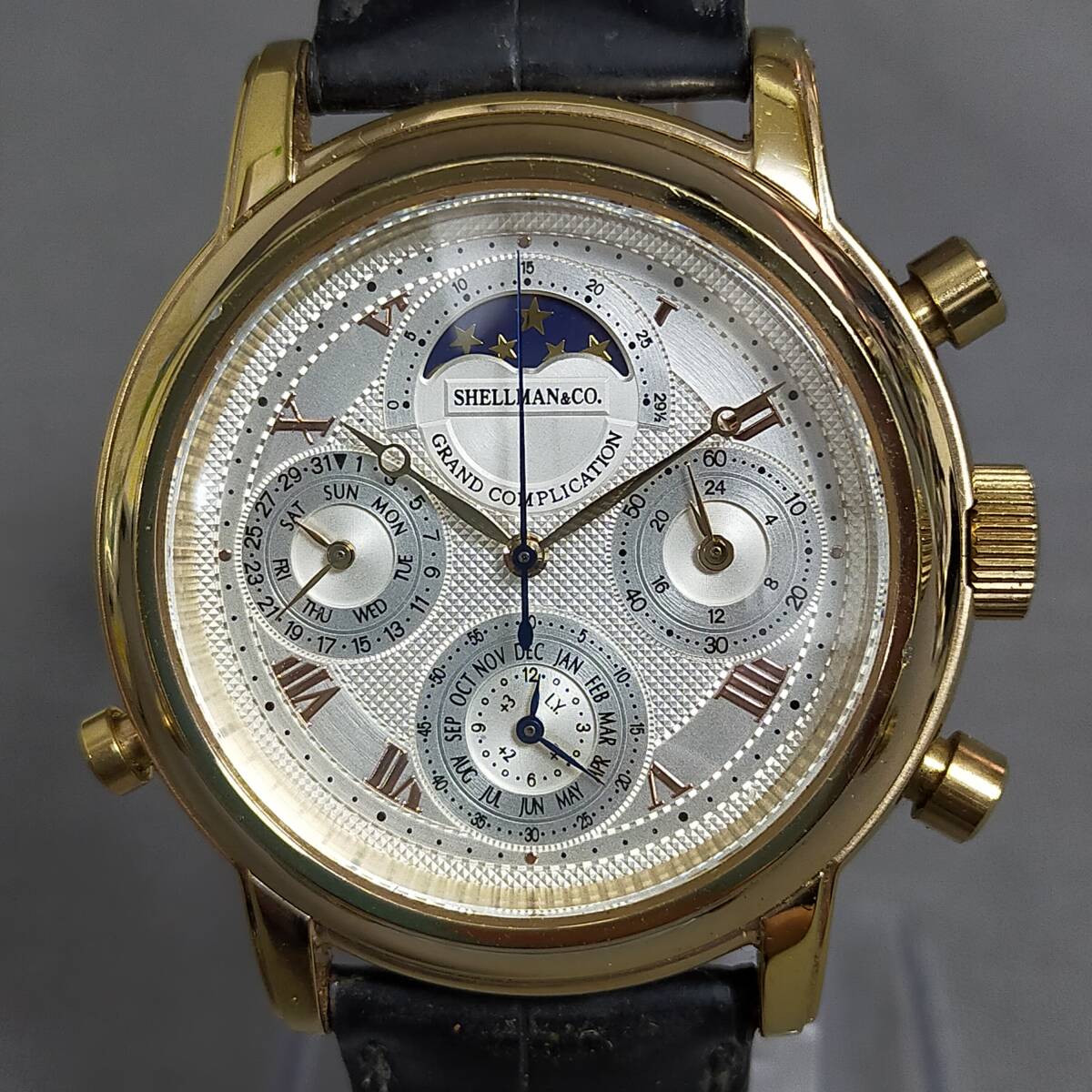 5610/9　GJ61207　SHELLMAN　GRAND COMPLICATION　PREMIUM　6771-T011179　クォーツ　不動　メンズ　シェルマン　【真贋鑑定済】 