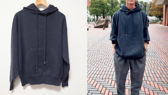 定価4万 トゥモローランド CABaN キャバン コットンカシミヤプルオーバーパーカー Mサイズ ニット パーカー TW ユニセックス メンズ