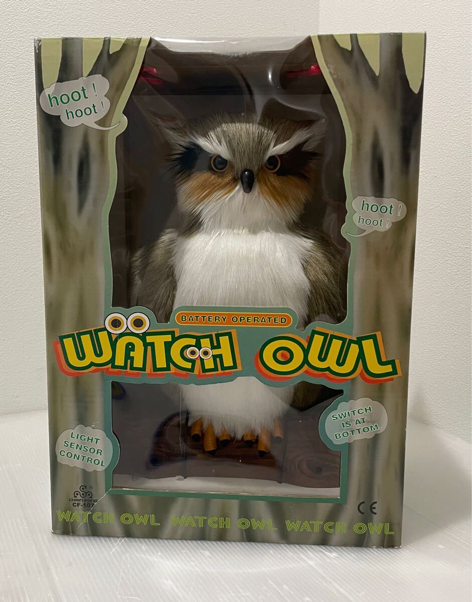 Dハ(1030y10) ☆未使用☆開封済み☆ WATCH OWL しゃべる ぬいぐるみ フクロウ センサー ふくろう ★動作未確認