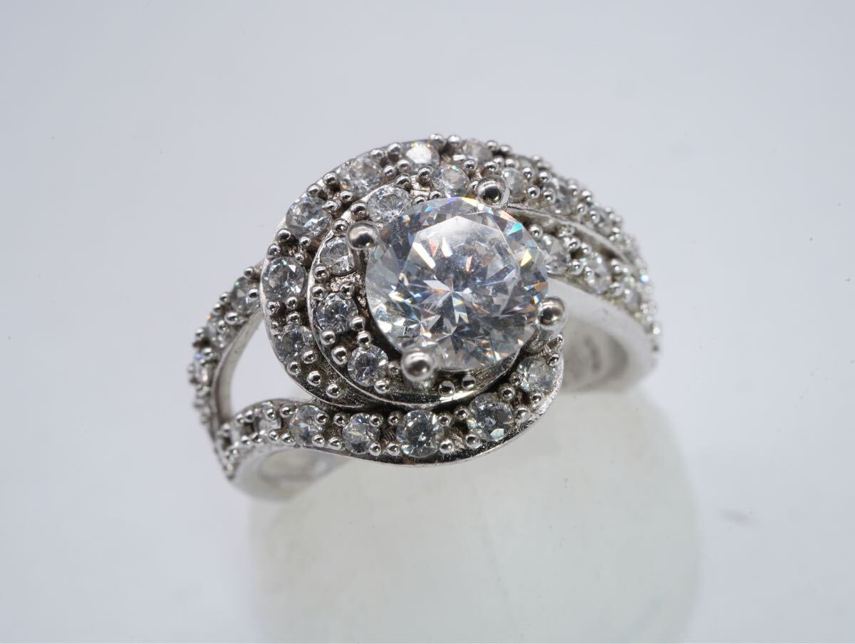 【653】9号 シルバー 925 CZ リング SILVER キュービックジルコニア 指輪 TIA