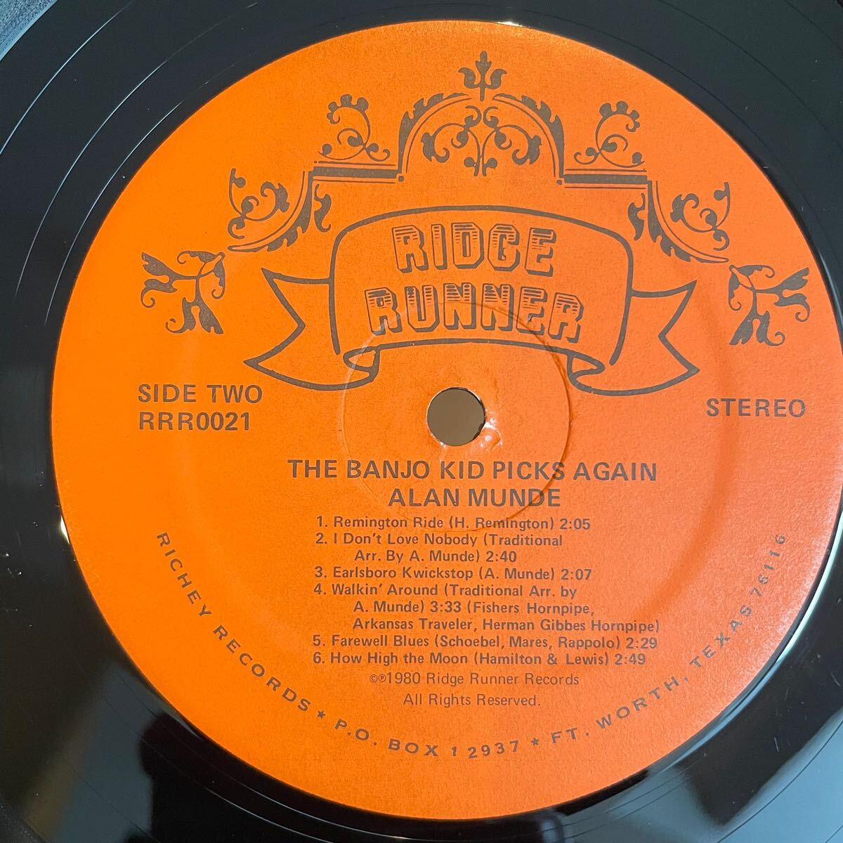 【US盤Org.】Alan Munde The Banjo Kid Picks Again (1980) Ridge Runner RRR-0022 Bluegrass Sam Bush, Jerry Douglas参加_画像4
