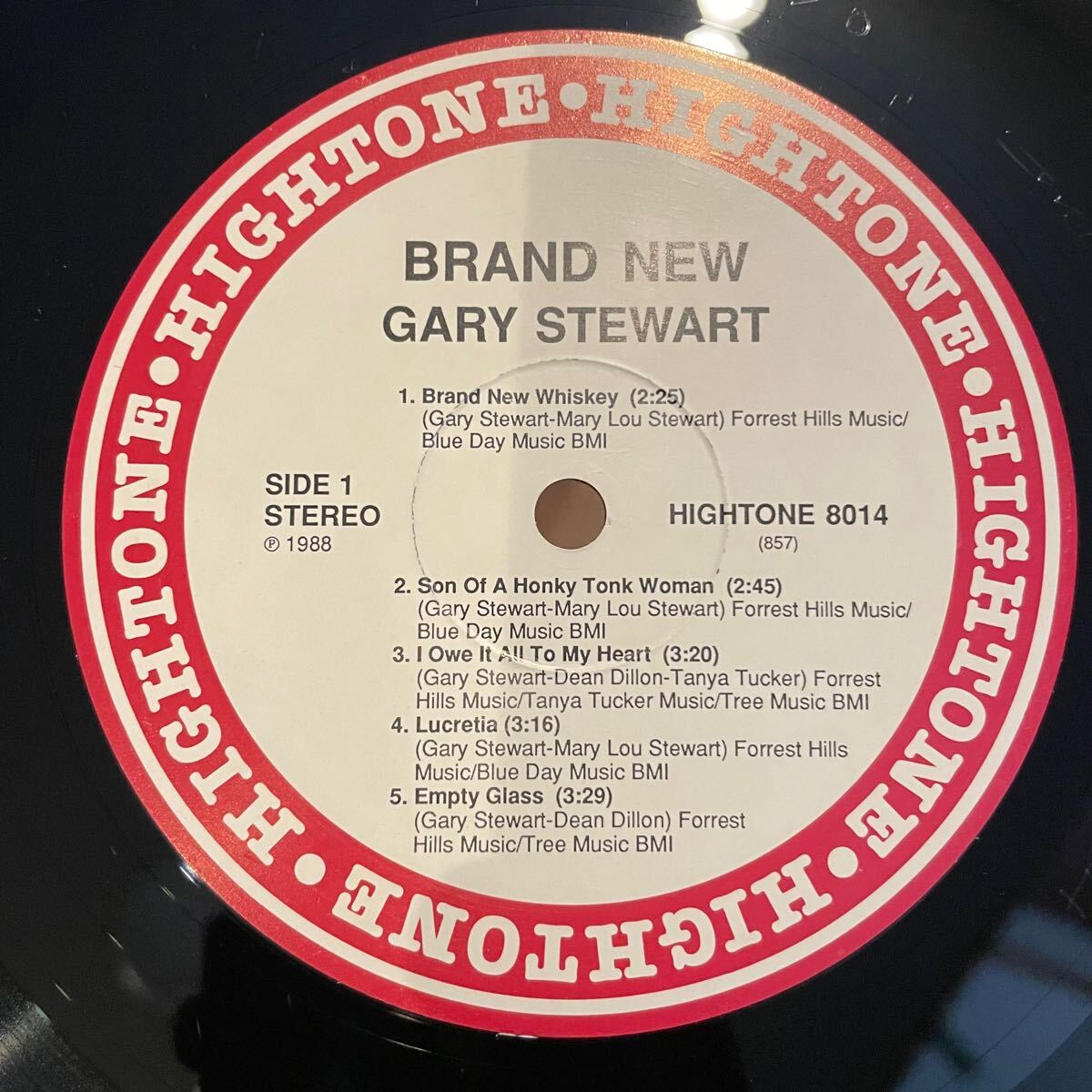 【US盤Org.】Gary Stewart Brand New (1988) Hightone Records HT8014 Warren Haynes参加 シュリンク美品 カントリーロック_画像4