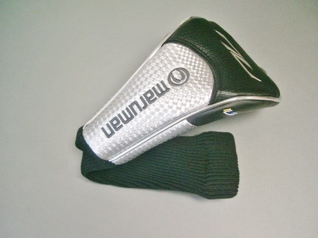 送料込み　未使用　マルマン　ＺＥＴＡ　ゼータ　合皮素材　黒シルバー　３Ｗ用　ヘッドカバー_画像3