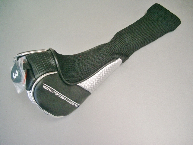 送料込み　未使用　マルマン　ＺＥＴＡ　ゼータ　合皮素材　黒シルバー　３Ｗ用　ヘッドカバー_画像5