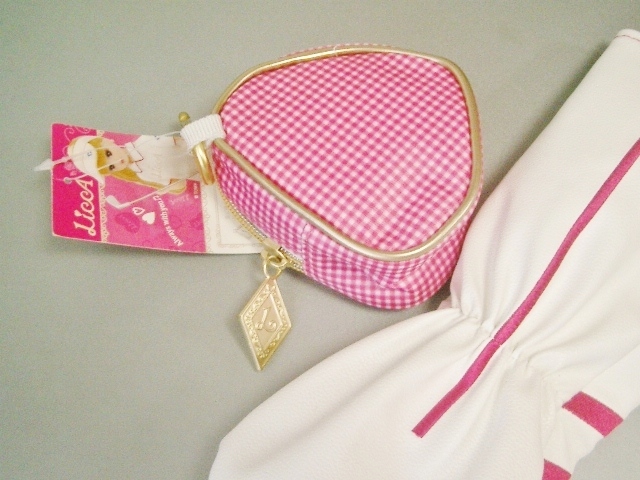 送料込み 未使用 マルマン レディース ベリティー 合皮素材 白ピンク 5W用カバー+オマケ付き_画像6