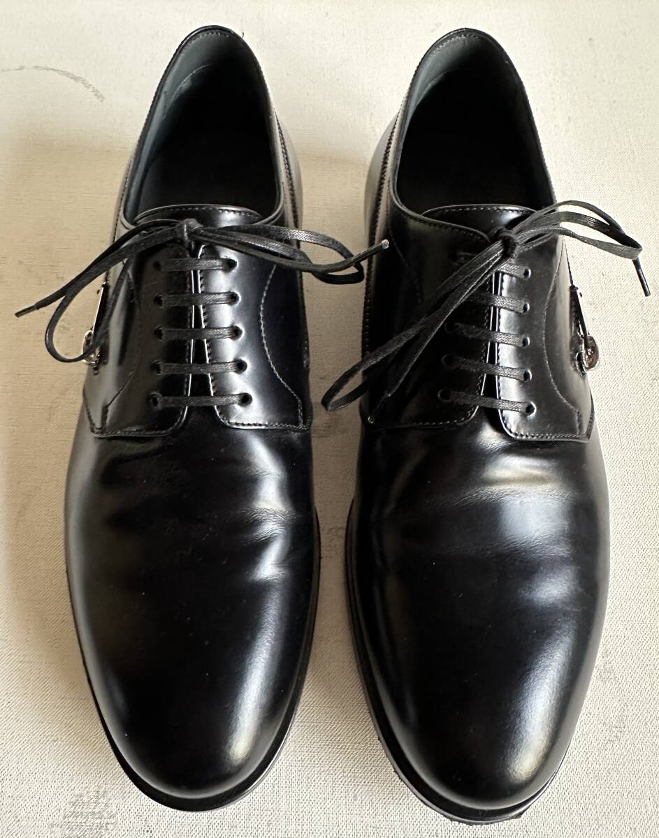 Dior HOMME サイドジップ裝飾プレーントゥシューズ40 美品