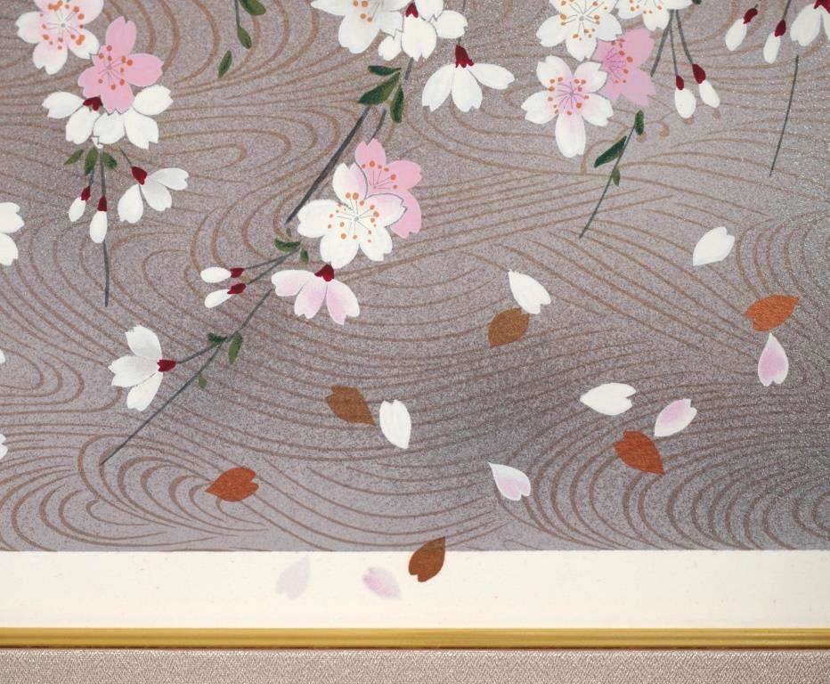 専用ページ 『宇野千代』シルクスクリーン 485/100【うす墨の桜】 Yahoo!オークション - 宇野千代『薄墨桜』 シルクスクリーン
