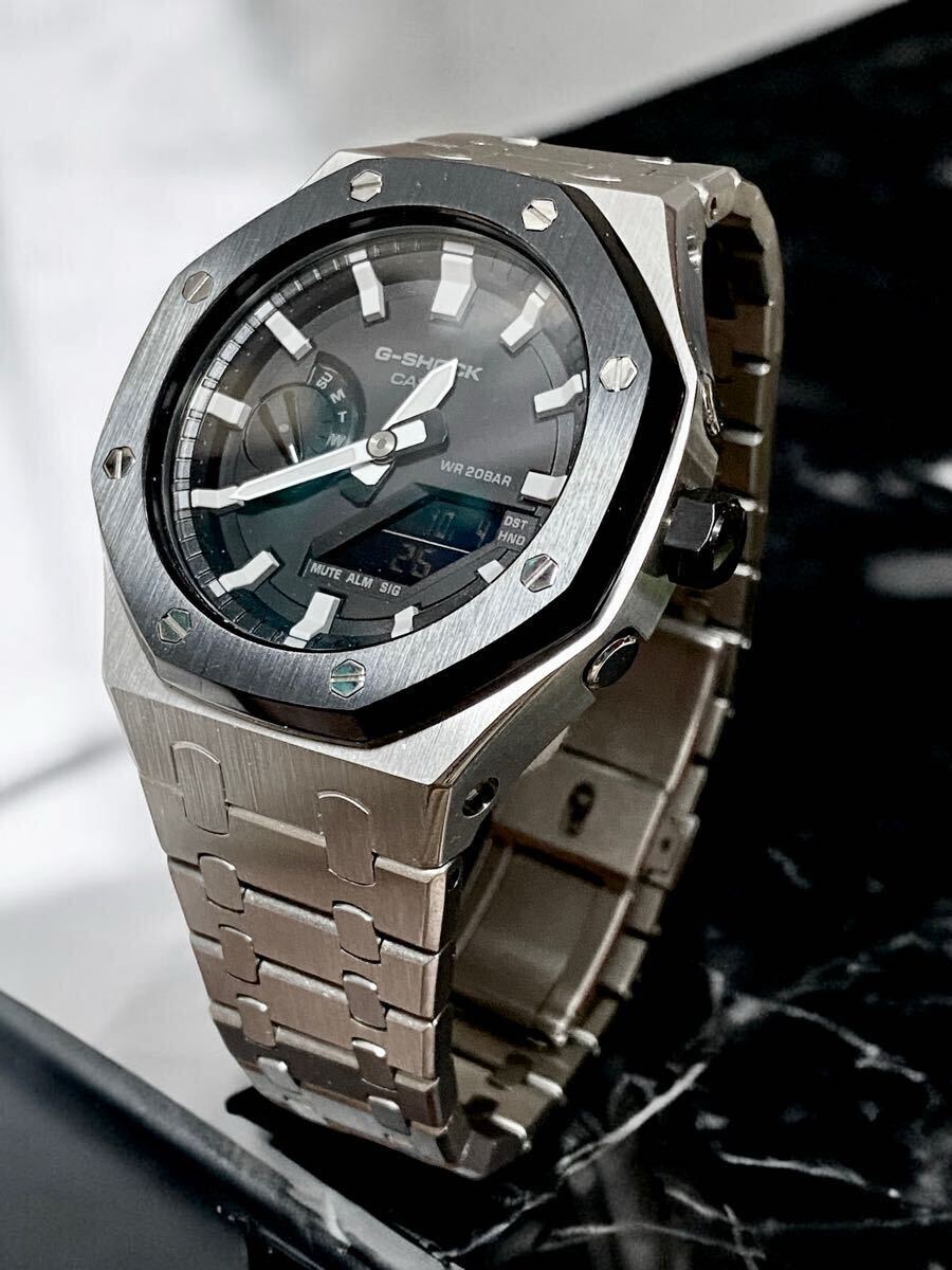 本体付き】G-SHOCK GA-2100ステンレスベルトセット メタル 本体付き】G-SHOCK GA-2100ステンレスベルトセット メタル