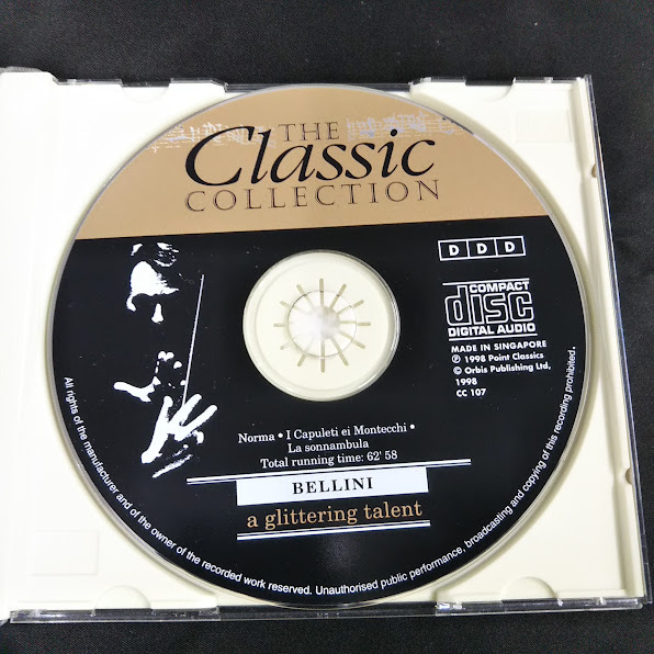 ベッリーニ/DeAGOSTINI THE Classic COLLECTIONイタリア?オペラの開拓者　中古CD?送料無料！(説明書落書きあり）