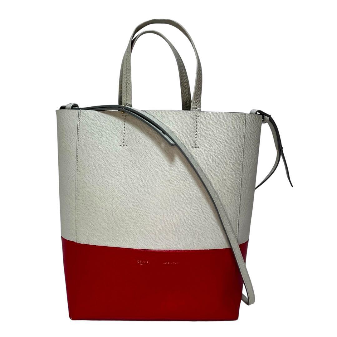 CELINE 2way カバ・トートバッグ CELINE セリーヌ バーティカル カバ スモール トートバッグ
