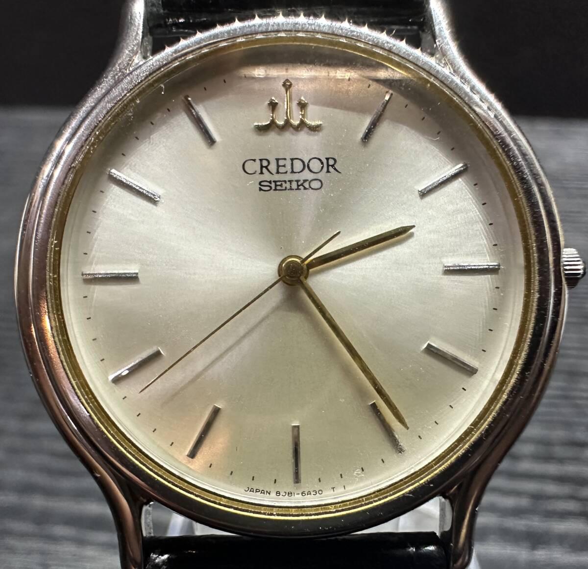 Seiko Credor 8J81-6A30 Quartz Gold Dial Mens Watch Excellent Seiko Credor 8J81-6A30 Quartz Gold Dial Mens Watch Excellent