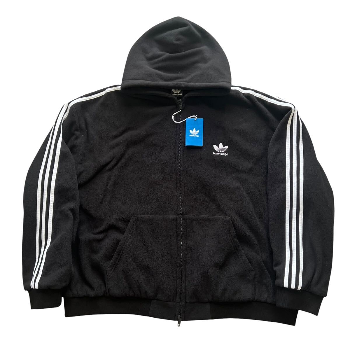 BALENCIAGA ×ADIDAS 23SS STRIPES OVER SIZED FLEECE JACKET BALENCIAGA ×ADIDAS 23SS STRIPES OVER SIZED FLEECE JACKET