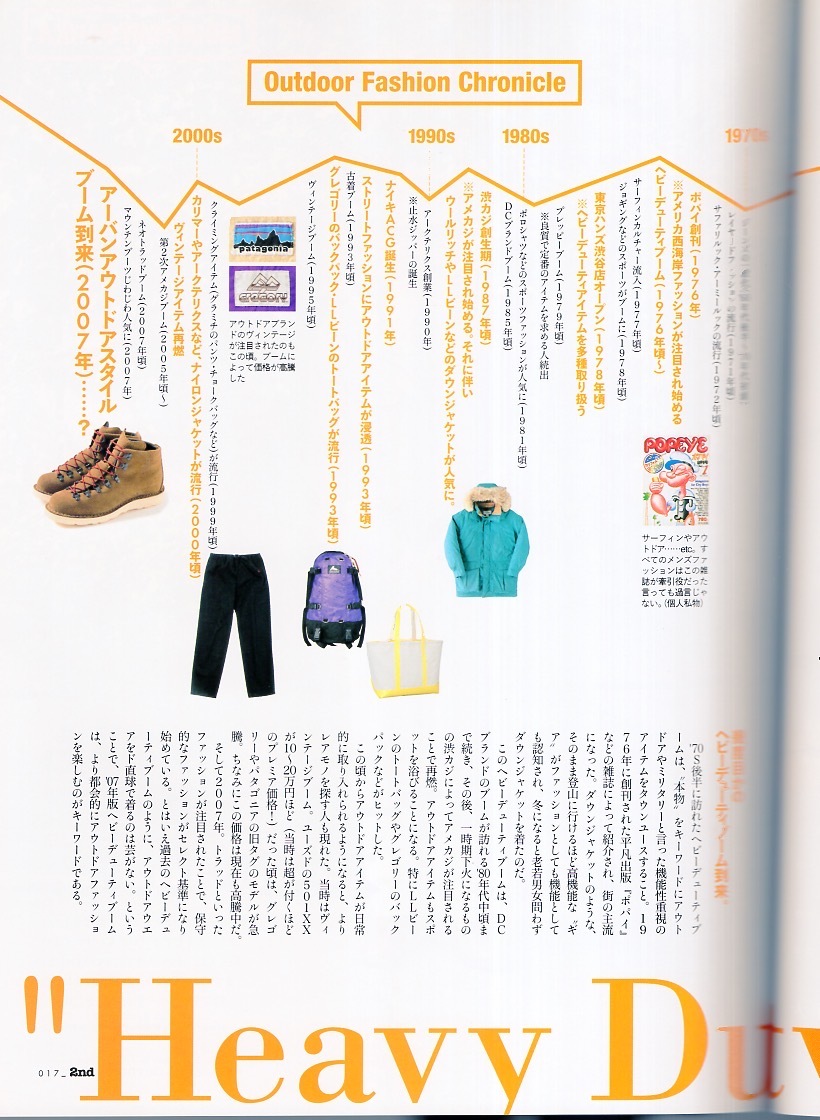 雑志Lightning増刊「2nd/セカンド」vol.09(2007/11)★この秋は、アウトドアを「スタイリッシュ」に著こなす。★マウンテンパーカ/ブーツ★
