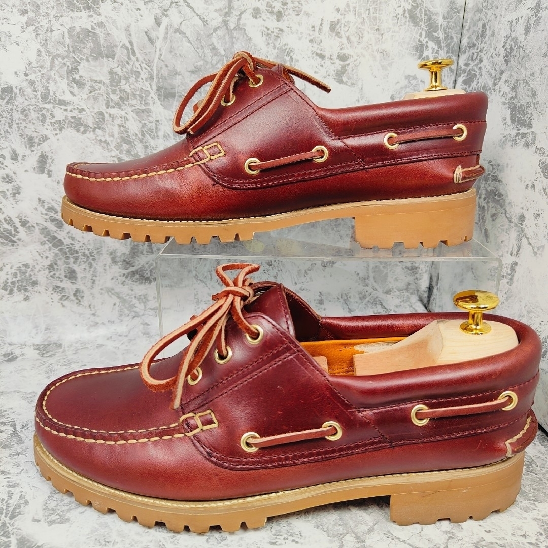 美品】REGAL(26)JE-38 デッキシューズ モカシン ワインレッド 美品】REGAL(26)JE-38 デッキシューズ モカシン ワインレッド