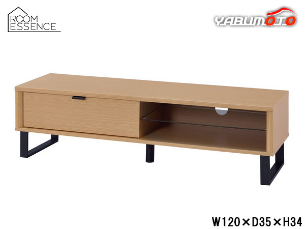 東谷 シーム ローボード ナチュラル W120×D35×H34 SO-852NA テレビ臺 テレビボード テレビ置き AVボード 収納付 メーカー直送 送料無料