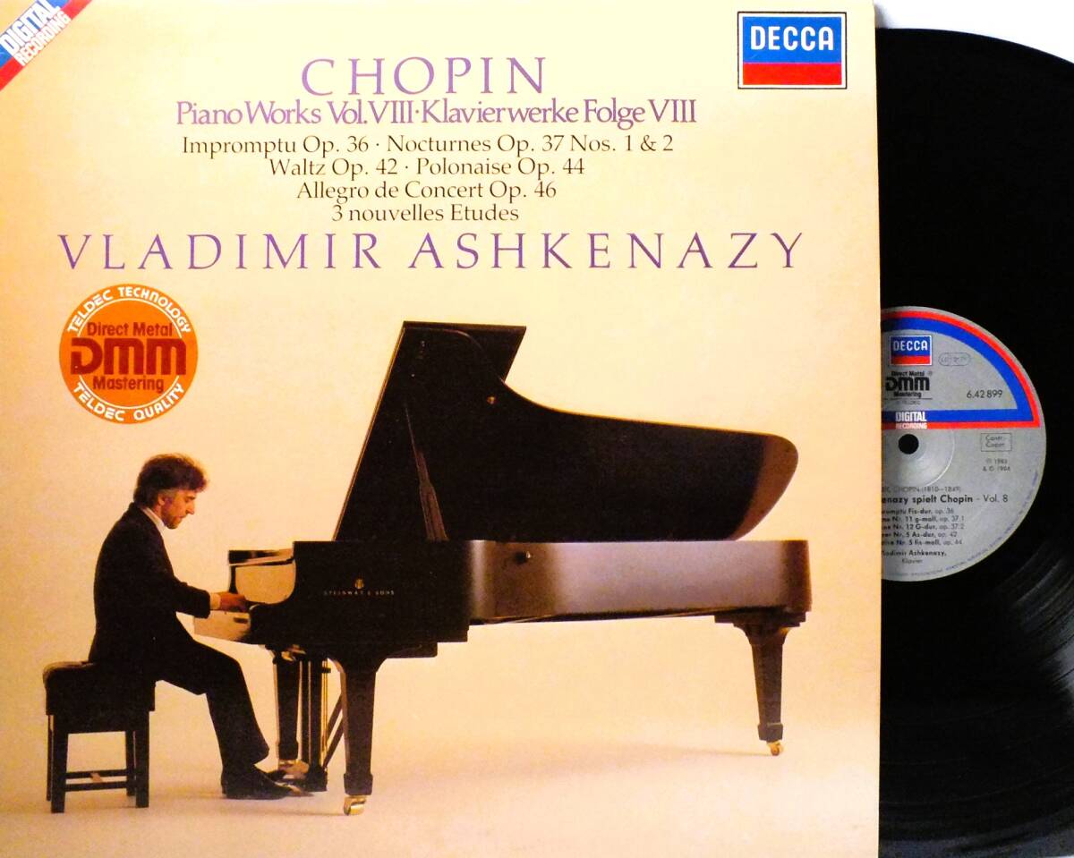 LP 6 42 899 【ピアノ】ヴラディーミル・アシュケナージ　ショパン　PIANO WORKS / OEUVRES DE PIANO 【8商品以上同梱で送料無料】