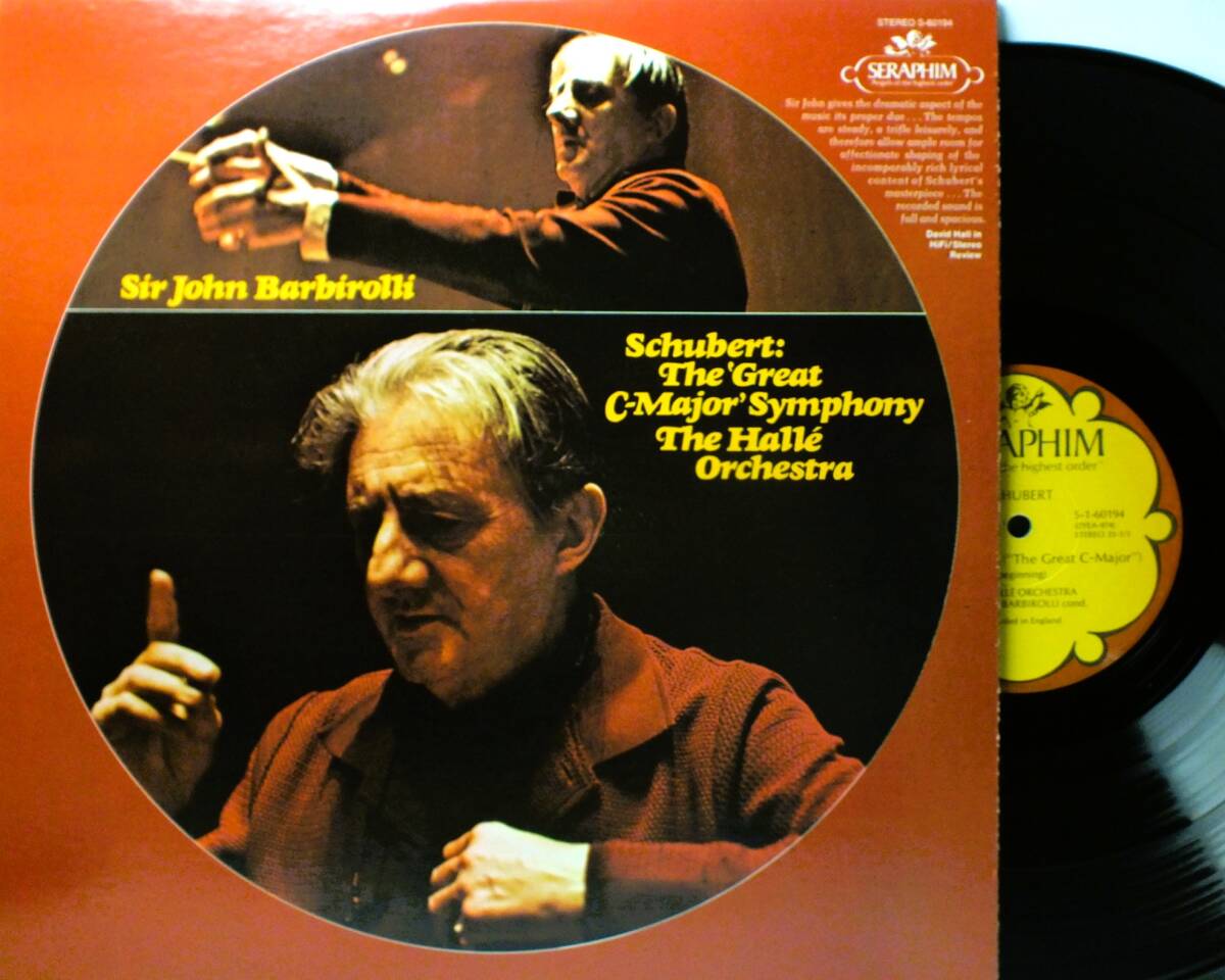 LP S 60194 ジョン・バルビローリ　シューベルト　交響曲　第９番　ザ・グレイト　ハレ管弦楽団 【8商品以上同梱で送料無料】