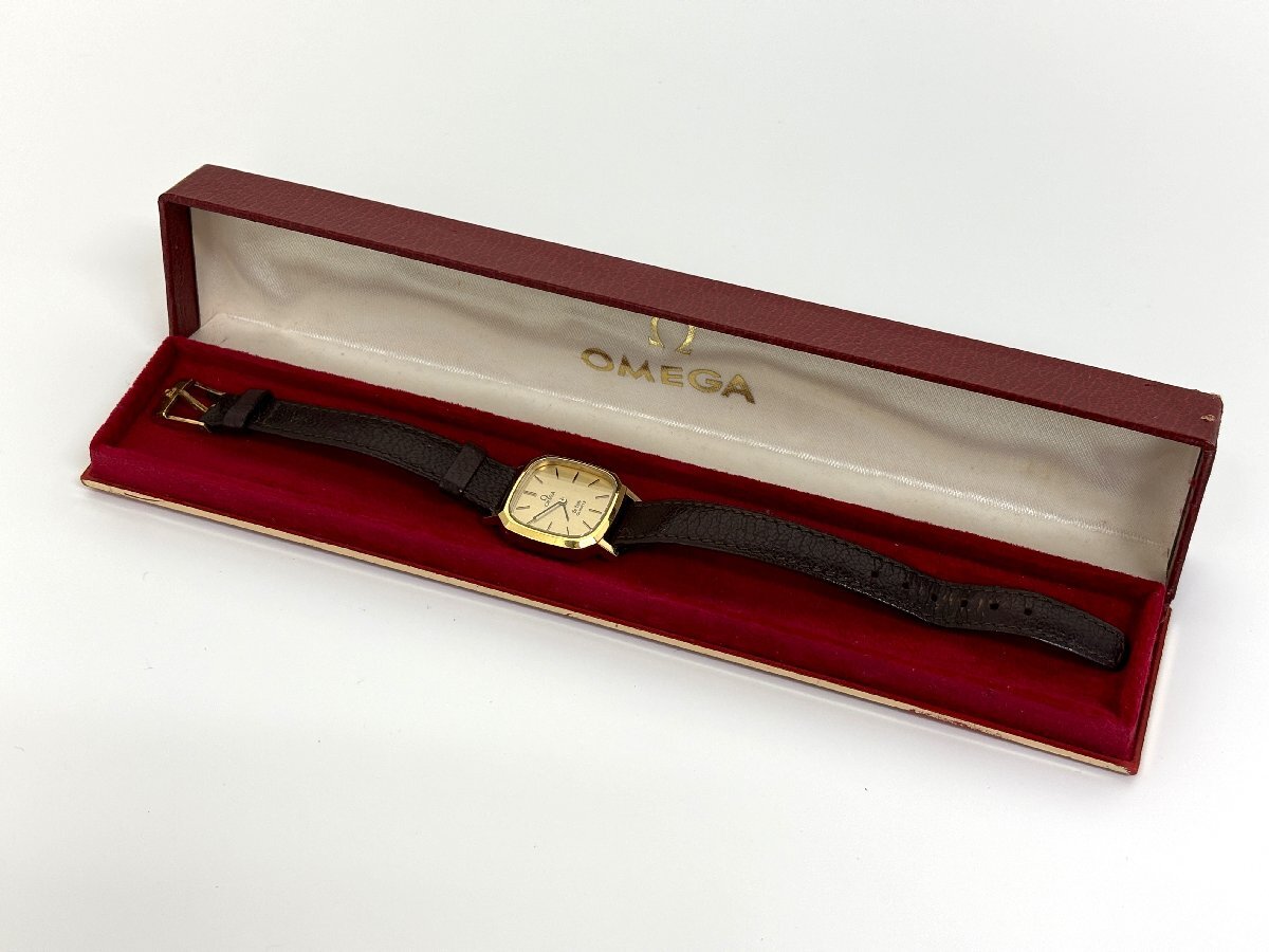 中古・ジャンク◆オメガ OMEGA デビル De Ville クオーツ 腕時計 レディース プッシュ式リューズ◆L0011