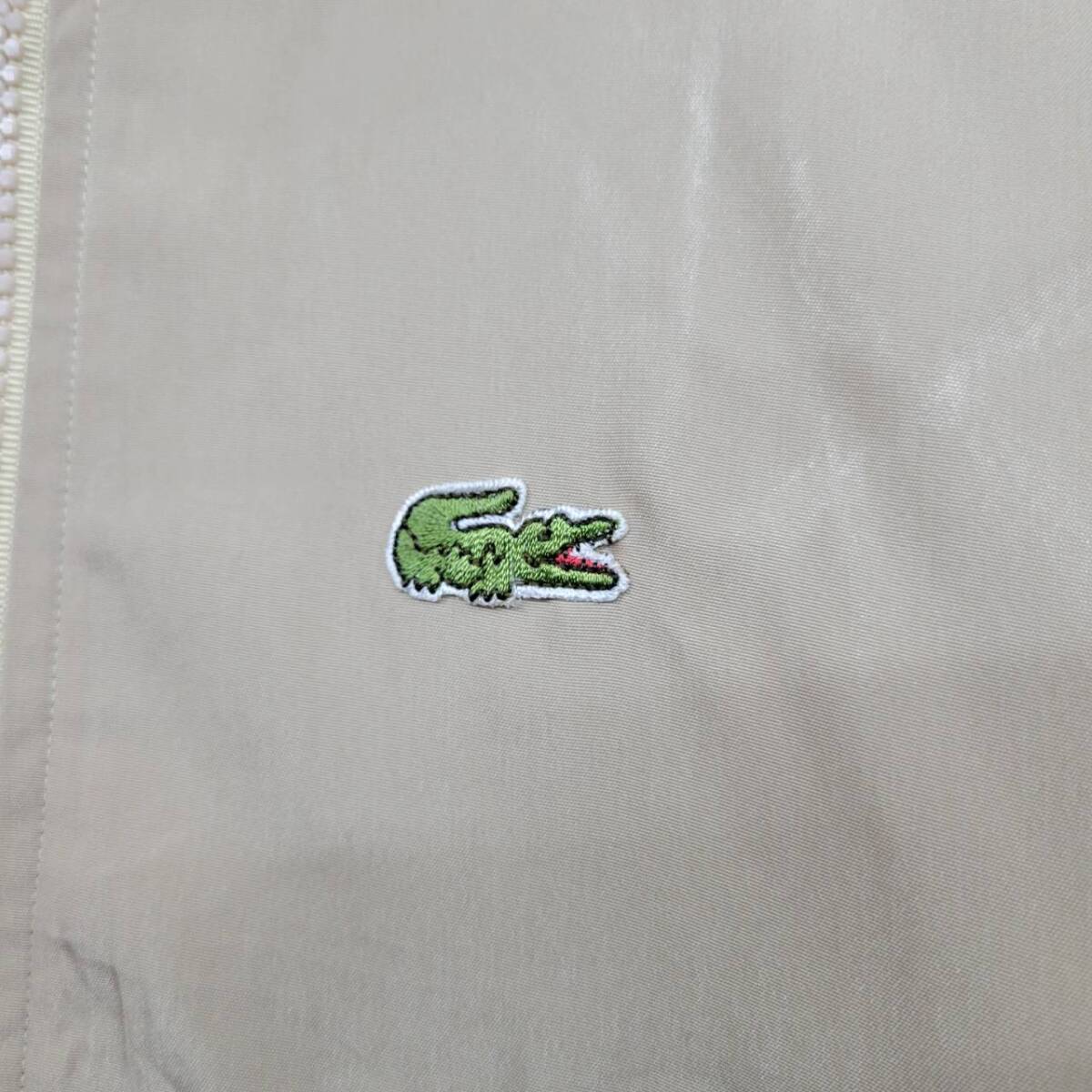 ラコステ LACOSTE 刺繍 ナイロンジャケット ベージュ XL 古着 ラコステ LACOSTE 刺繍 ナイロンジャケット ベージュ XL 古着