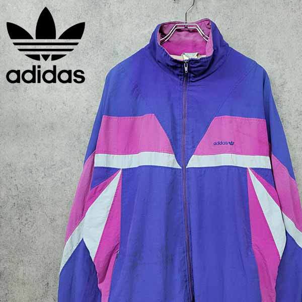 90s アディダス adidas ひどく 刺繍 ナイロンジャケット 90s アディダス adidas ひどく 刺繍 ナイロンジャケット
